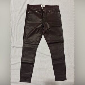 Paige Jeans Womens 32 Verdugo Ankle Skinny Rhubarb Coated Wash